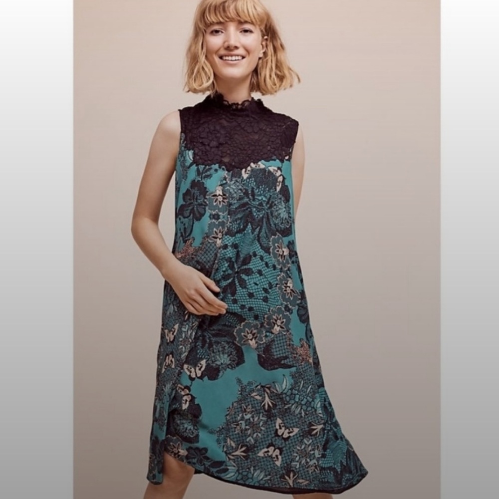 ANTHROPOLOGIE Maeve Butterfly Lace Swing
Dress